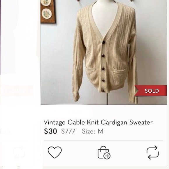 Vtg Xmas red sweater cardigan Keneth Too! Made in USA Button front cut out yoke - Picture 8 of 10